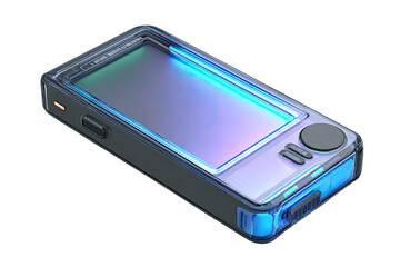 Transparent mobile device angled