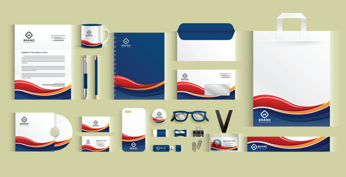 professional office stationery template for business branding or promotion