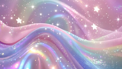 Obraz premium Magical unicorn-themed background with soft rainbow mesh gradient