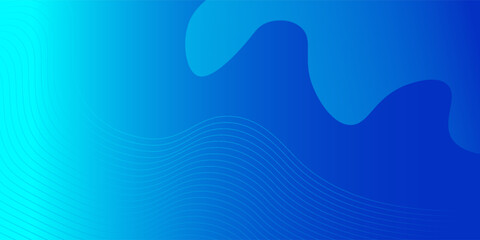 Modern colorful gradient background with wave lines. Blue geometric abstract presentation backdrop.