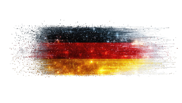 German flag, cosmic brushstroke