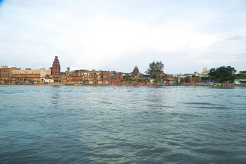 Boat riding view in Ancient Shri Yamuna Temple ghat view, Vrindavan, Mathura, Uttar Pradesh, India. Ancient Shri Yamuna Temple ghat view, Vrindavan, Mathura, Uttar Pradesh, India.8 April 2025
