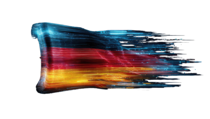 Abstract digital representation of a German flag