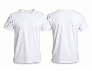 Blank White T-Shirt Mockup - Front and Back (AI Generated)