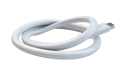 Fototapeta premium White flexible tubing coiled