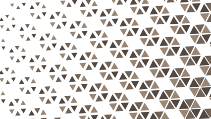 Illustration of brown hexagonal triangle pattern isolated on transparent background