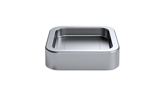 3D model of a square metal tray