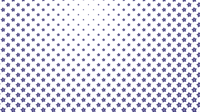 Illustration of blue star pattern fading on transparent background
