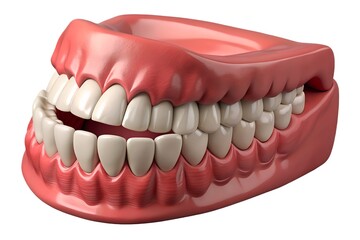 Obraz premium Teeth, isolated on a white background with a clipping path, for dental, medicine, and healthcare