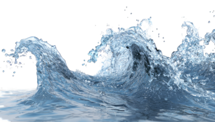 Powerful water waves crashing