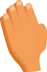 Obraz premium Cartoon hand showing number four gesture, isolated on white background