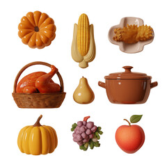 Happy Thanksgiving 3D Render