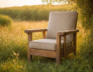 Fototapeta premium chair in the garden