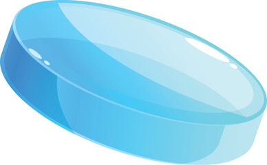 Glossy light blue button suggesting cleanliness, purity, and freshness