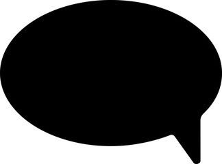 Fototapeta premium Black Fill speech bubbles. communication concept, Speak bubble text, vector set of flat message bubbles show chat bubble or dialog boxes, Vector Illustration !