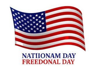 Fototapeta premium the national flag with the words national day