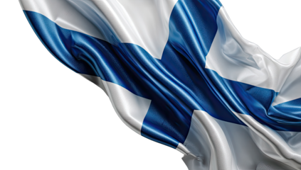 Finnish flag, rippling fabric