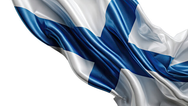 Finnish flag, rippling fabric