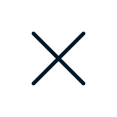 Cross icon, Vector logo sign, Illustration, shape, design, UX UI icon, editable eps