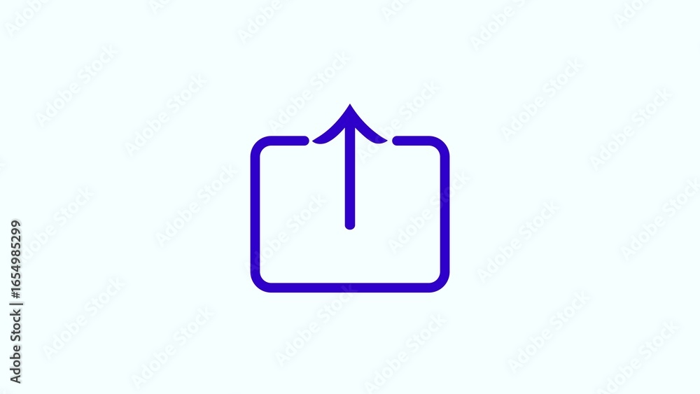Poster modern digital interface icon representing sharing or uploading content from a device