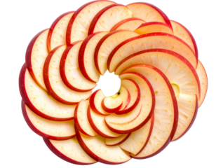 sliced tomato isolated on white background