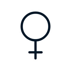 Female symbol icon 2, Vector logo sign, Illustration, shape, design, UX UI icon, editable eps