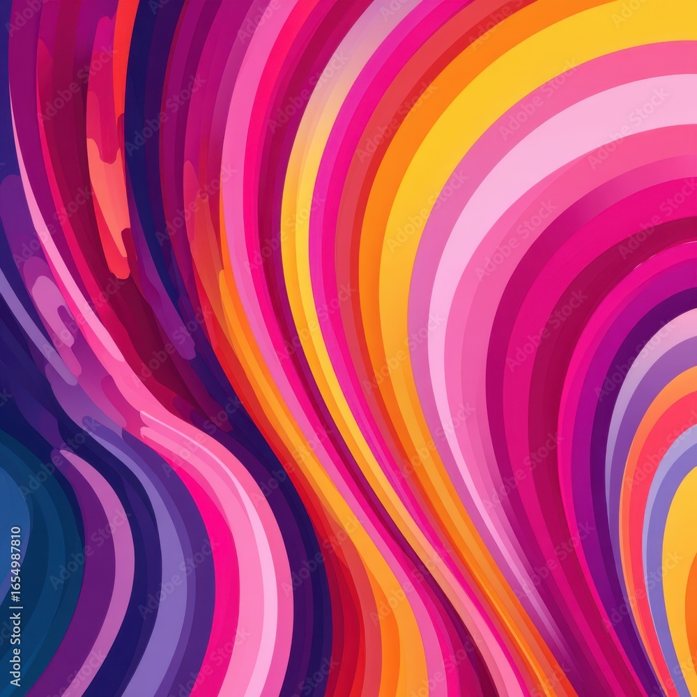 Aufkleber abstract colorful wave pattern illustration with vibrant hues and dynamic flow for modern design pro