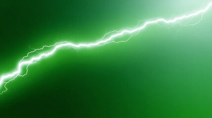 A striking green lightning bolt illuminating the atmosphere, showcasing the power and beauty of nature's electric forces.