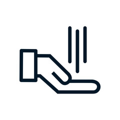 Obraz premium Handwash icon, Vector logo sign, Illustration, shape, design, UX UI icon, editable eps