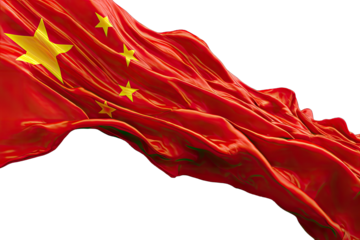 A waving Chinese flag