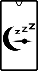 Light Smartphone with Sleep Quality Icon Vector