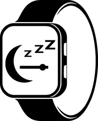 Smartwatch Sleep Quality Tracker Icon Vector