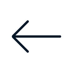 Left arrow icon, Vector logo sign, Illustration, shape, design, UX UI icon, editable eps