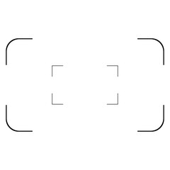 Obraz premium Camera focus frame guide lines graphic for photography or videography projects
