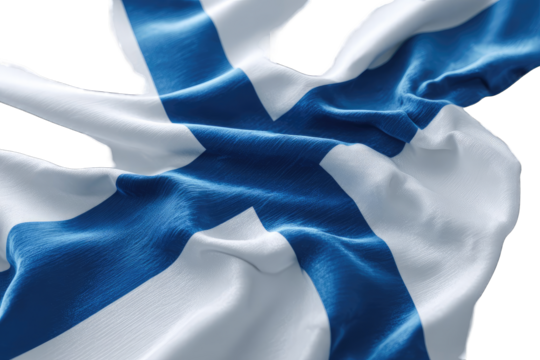 Rippling Finnish flag