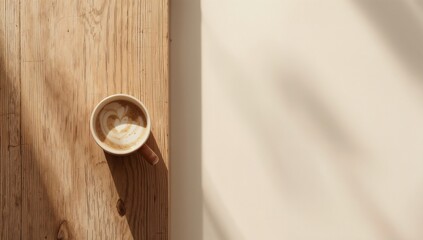Simplicity and Comfort: Coffee on Wood