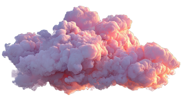 Pink cloud in the sky