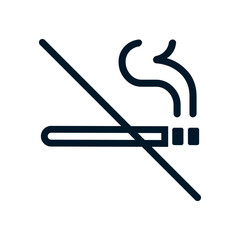 No smoking icon, Vector logo sign, Illustration, shape, design, UX UI icon, editable eps