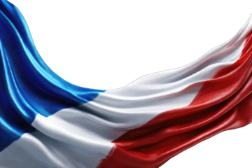 French flag, flowing fabric