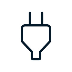 Plug icon, Vector logo sign, Illustration, shape, design, UX UI icon, editable eps