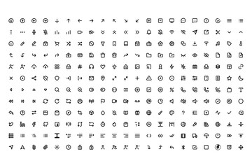 Mega set of icons in trendy line style. Business, ecommerce, finance, accounting. Big set Icons collection. Vector illustration