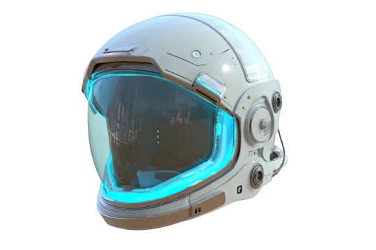 Futuristic astronaut helmet