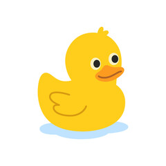 Yellow rubber duck illustration. Fun bath toy design for prints, children decor, and playful merchandise.