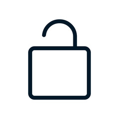 Unlock icon, Vector logo sign, Illustration, shape, design, UX UI icon, editable eps
