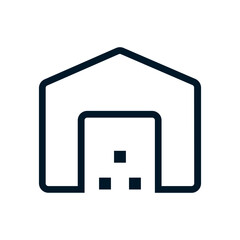 Warehouse icon, Vector logo sign, Illustration, shape, design, UX UI icon, editable eps