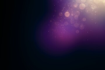 Obraz premium Abstract Purple and Gold Bokeh Light Background, Glowing Dreamy Bokeh with Soft Light Overlay