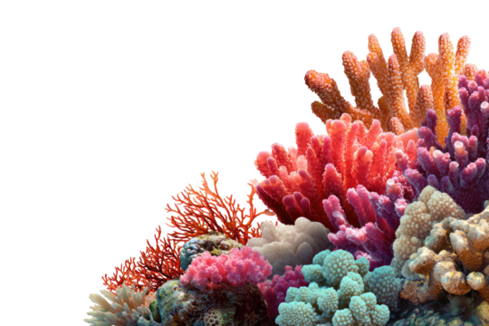 Vibrant coral reef corner