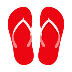 red flip flop sandals isolated