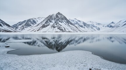 Fototapeta premium snow covered mountains in winter
