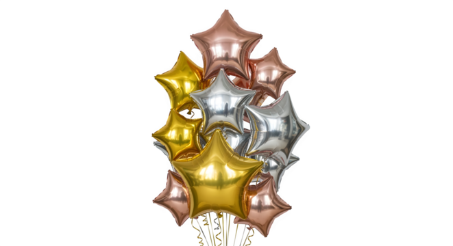 Star-shaped balloon set, isolated on white background - Powered by Adobe